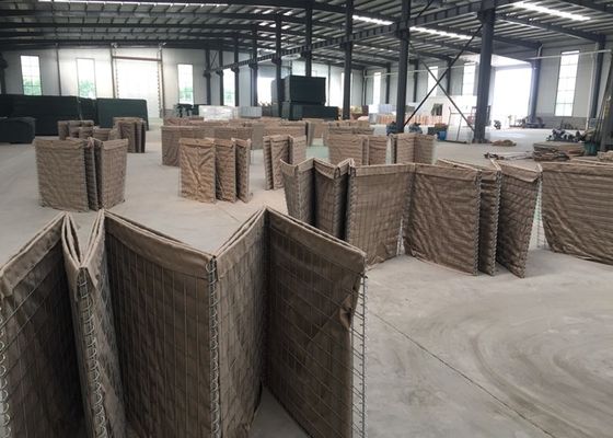 Square Defense Bastion , Welded Mesh 0.3mm Military Sand Wall