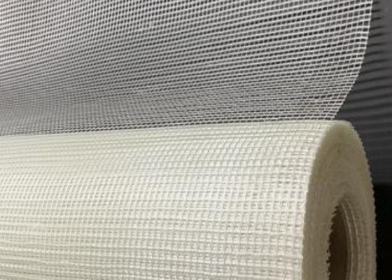 Ketahanan Putih Terhadap Suhu Tinggi Fiberglass Wire Mesh Polos 60g 4x4mesh