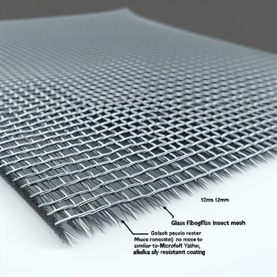 Alkali tahan Serat Kaca Serangga Mesh 12mm × 12mm Plain Woven