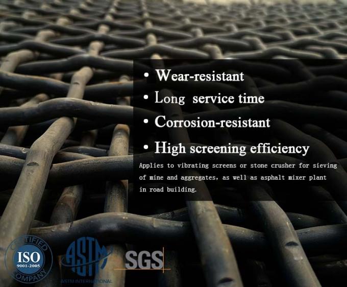 12.7mm 304 Stainless Steel Crimped Wire Mesh Layar Tugas Berat 1