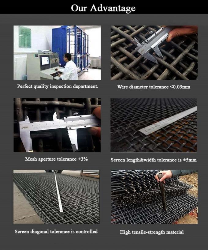 12.7mm 304 Stainless Steel Crimped Wire Mesh Layar Tugas Berat 2