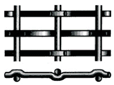 Anti Korosi 304L Stainless Steel Crimped Wire Mesh 100 Micron 12.7mm Lubang Tugas Berat 2