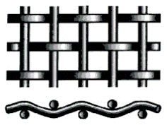 Anti Korosi 304L Stainless Steel Crimped Wire Mesh 100 Micron 12.7mm Lubang Tugas Berat 0